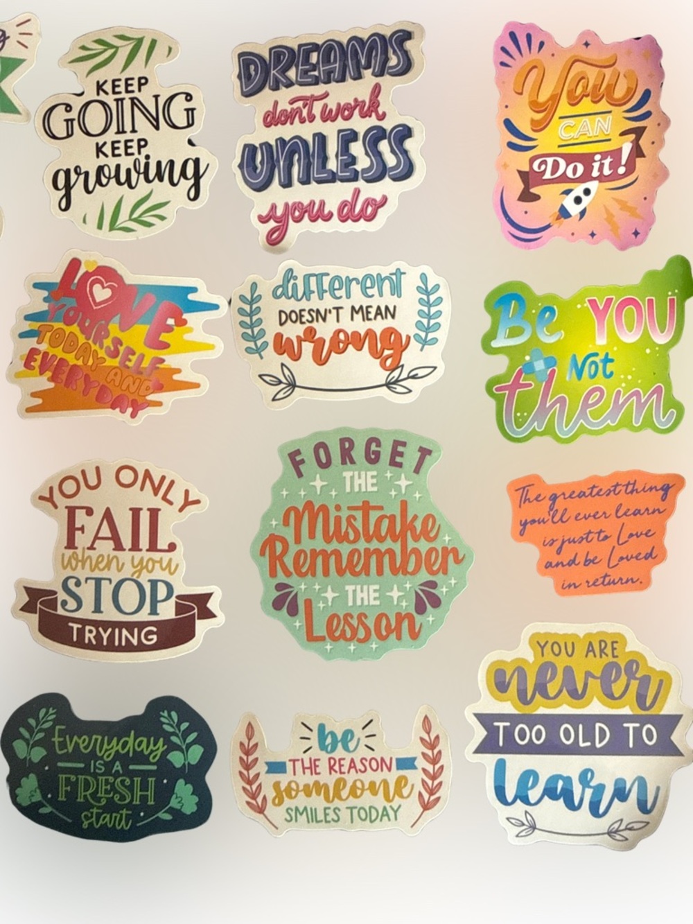 Motivational Vinyl Sticker Decals Bundle 20 STICKERS TOTAL - Picture 3 of 5